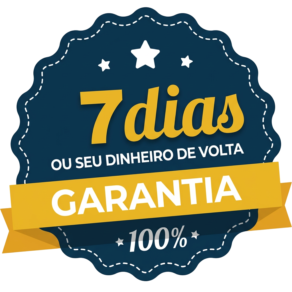 Selo de garantia de 7 dias ou seu dinheiro de volta